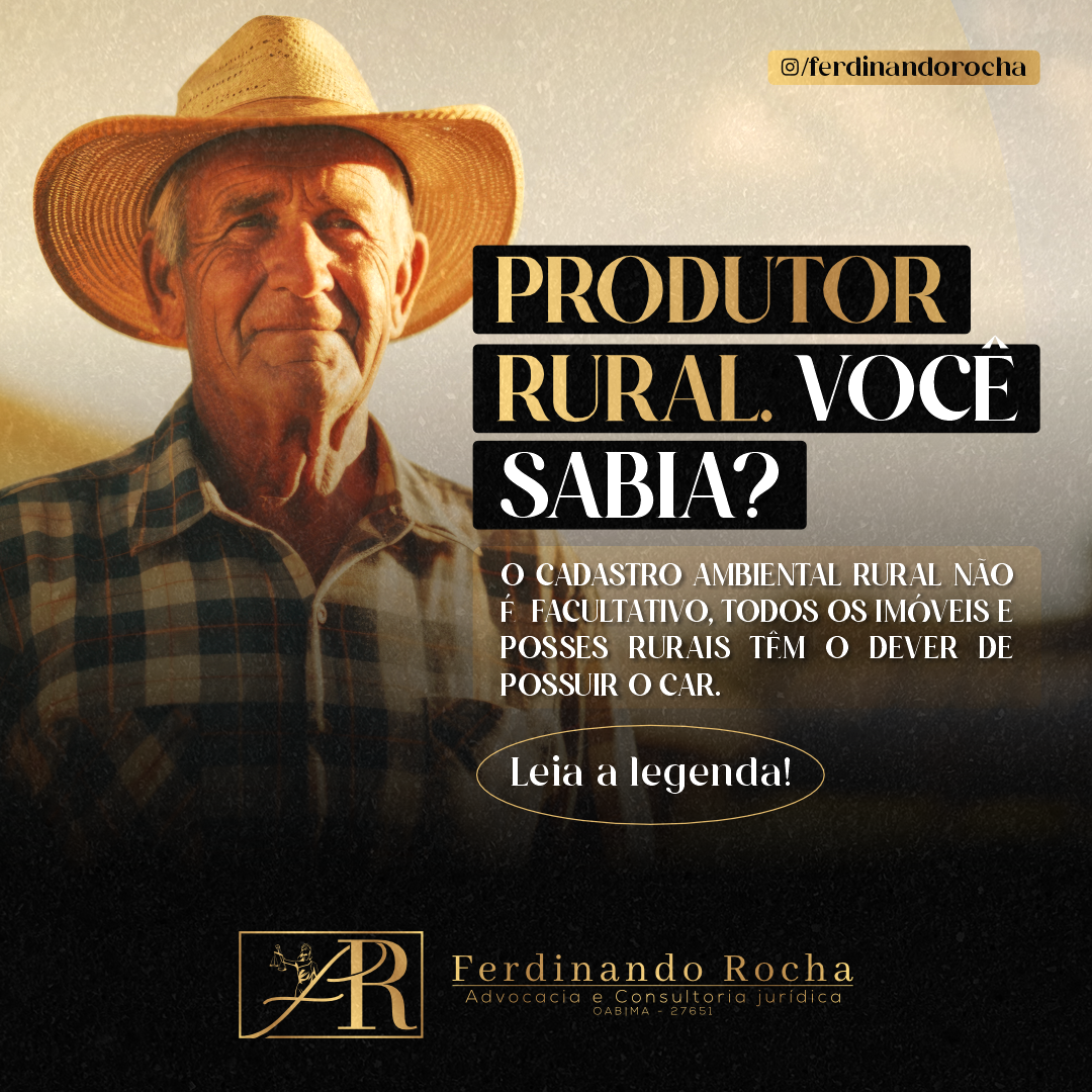 Atenção, produtores rurais! 🚜 Você sabia que o Cadastro Ambiental Rural (CAR) não é uma escolha, mas sim uma obrigação para todos os imóveis e posses rurais? Vamos entender a importância desse registro e seu papel na preservação ambiental. 🌱🏞️